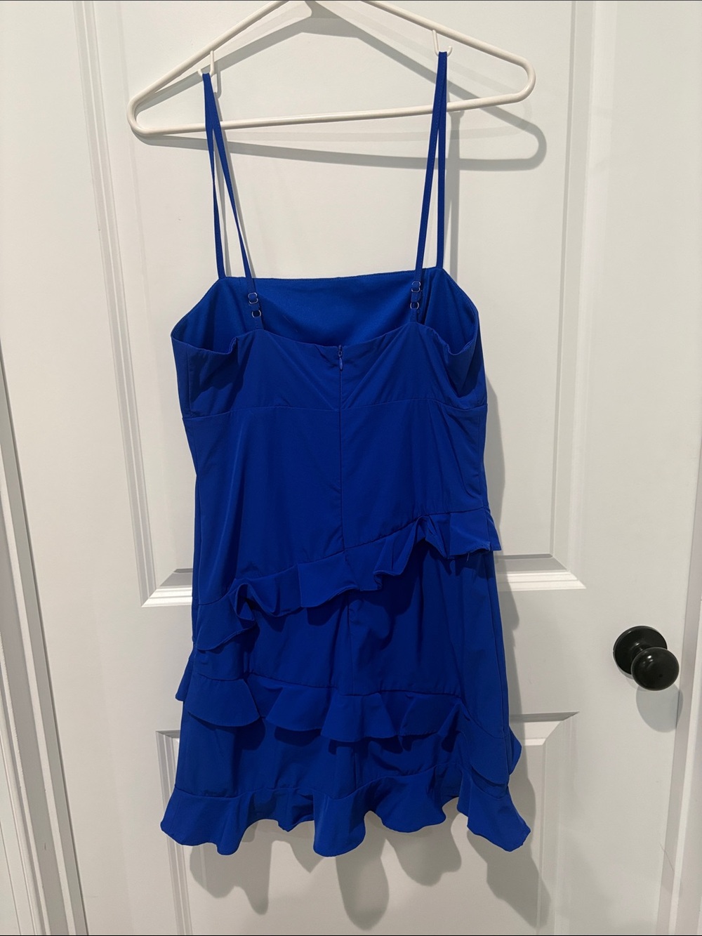TCEC Royal Blue Ruffle Mini Dress - Picture 2 of 3